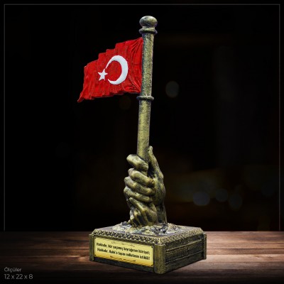 Dekoratif Masaüstü Türk Bayrağı Biblo